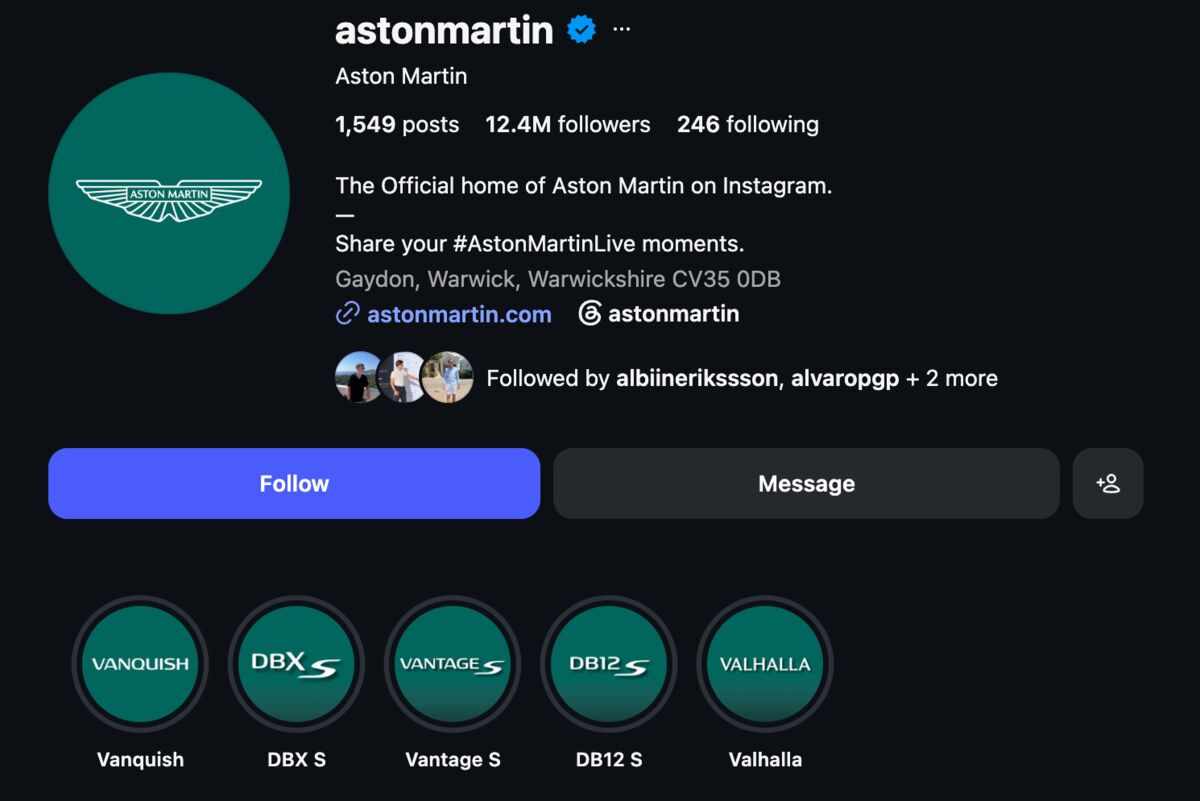 Aston Martin profile